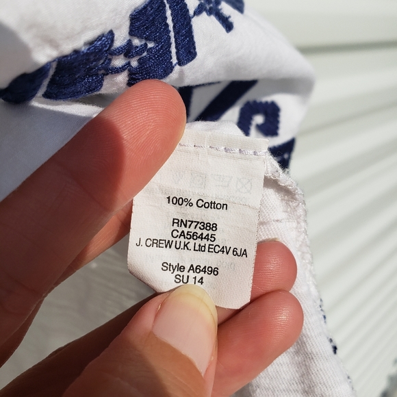 Madewell blue and white embroidered tank top - Picture 5 of 6